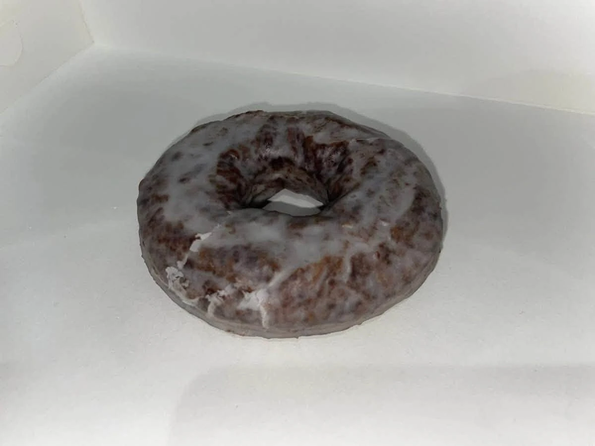 Glazed chocolate cake donut