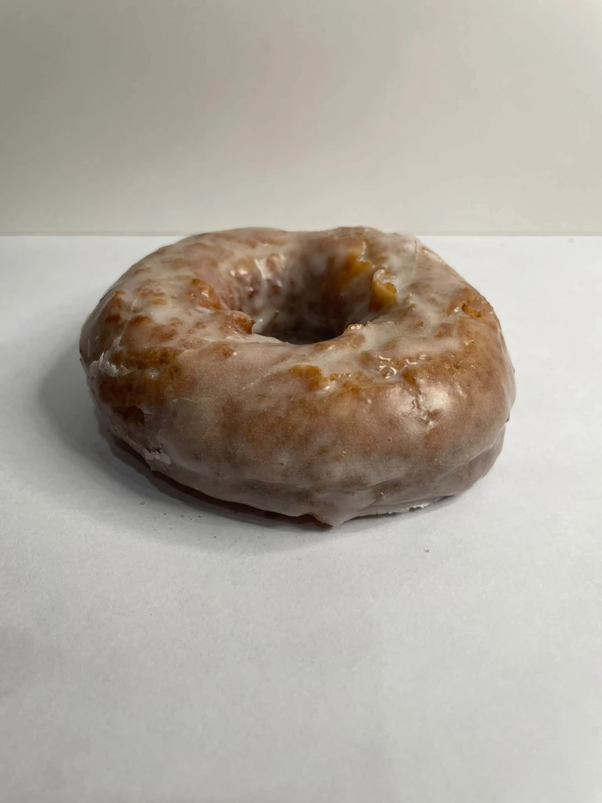 Glazed pumpkin spice donut